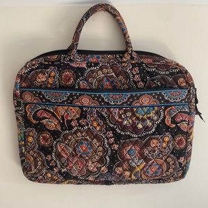 Vintage Vera Bradley Kensington Brown Laptop Tote Bag